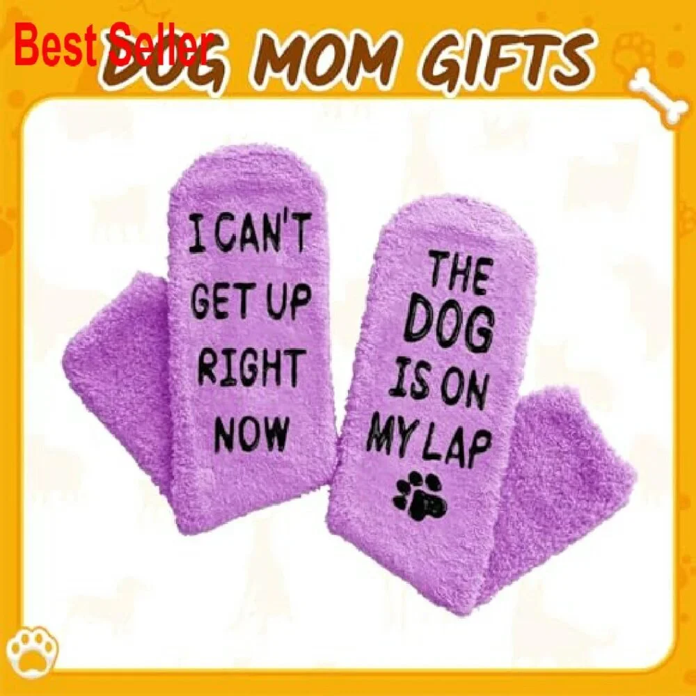 Fuzzy Novelty Socks Plush Fleece Non-Slip Grippers Funny Gift Women's Size - Picture 7 of 8